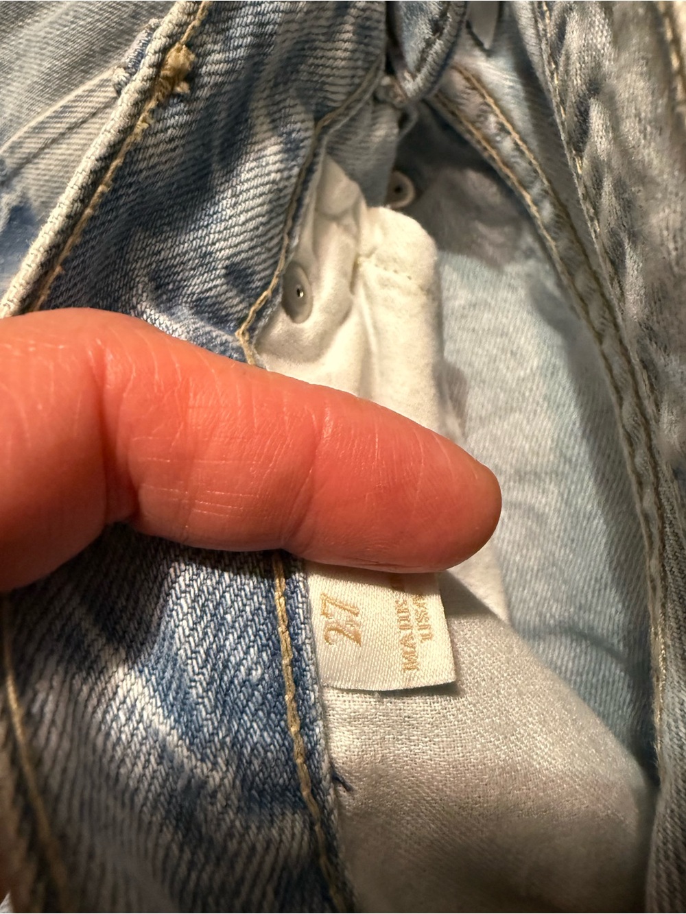 Light Blue Wide-Leg Heavy Denim Jeans - Unbranded - Picture 5 of 9